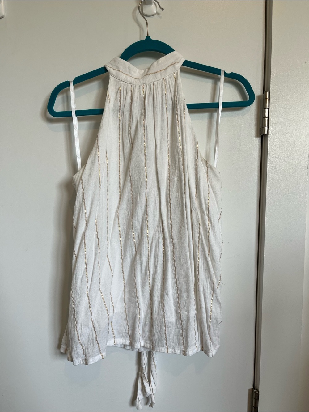 LOFT high-neck white blouse